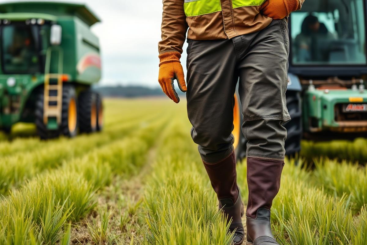 Workers using PPE in agriculture environments